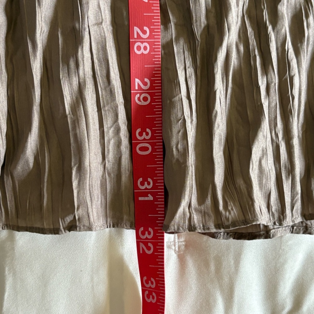 Eileen Fisher Crushed Silk Flared Skirt Cocoa. New with tags. - Picture 5 of 9